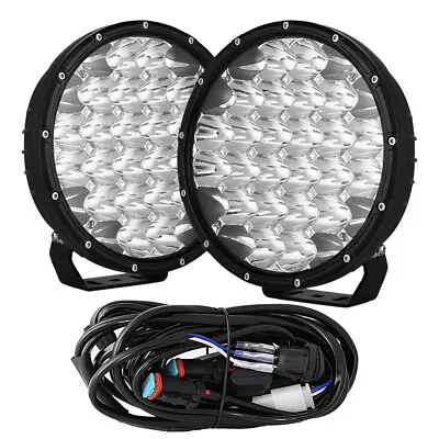 Spotlights 9 Inch LED Driving Lights Pair Black Offroad Truck SUV ATV 4x4 Work • $108.98