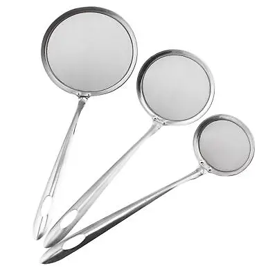 Kitchen Fine Mesh Strainer Stainless Steel Filter Spoon Colander Sifter Sieve • £6.19
