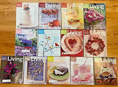 13 Complete Issues MARTHA STEWART LIVING Magazine Lot From 1999 And 2000 • $44.99