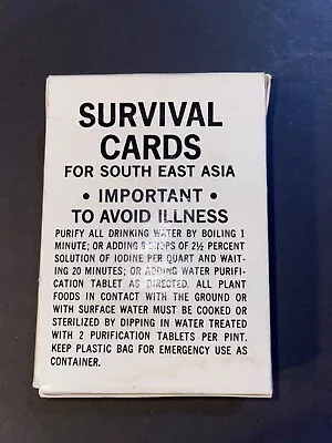 1968 Vietnam Era Survival Cards For South East Asia In Box • $4.99