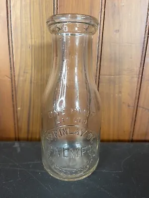 Vintage 1 Pint Palmer Amsterdam N.Y. Glass Milk Bottle • $25