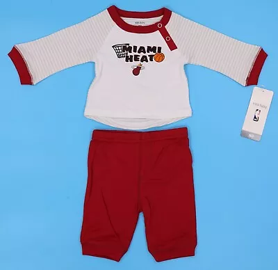 NBA NEW BORN Baby MIAMI HEAT   2 Pcs Set.  Size 0/3  Month Old . • $13.85