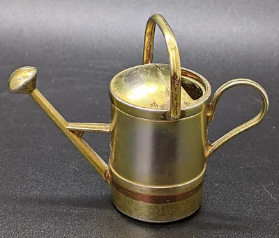 Vintage Brass Miniature Watering Can Lid Removable • $16.24