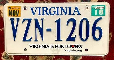 $5.99 • Buy Virginia License Plate 'is For Lovers  Slogan With Random Number  Va. Auto Tag