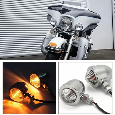 For Harley Cafe Racer Bobber Chopper Mini Bullet Motorcycle Turn Signals Light • $16.66