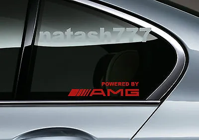 Powered By AMG Mercedes Benz Sport Racing Window Decal Sticker Emblem RED Pair • $17.95