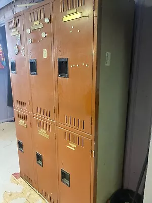 Vintage Steel Locker Cabinet With 6 Compartments • $150