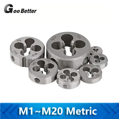 Metric M1-M20 Thread Cutting Die Round Threading Dies M2 M3 M4 M5 M6 M8 M10 M12 • $95