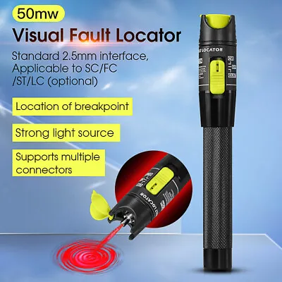 COMPTYCO 50MW Visual Fault Locator Fiber Optic Laser Cable Tester Test VFL 50KM • $10.80