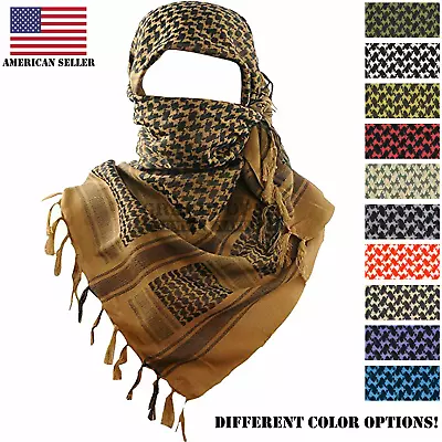 Tactical Shemagh Desert Special Forces Scarf Keffiyeh Head Wrap 100% Cotton • $14.99