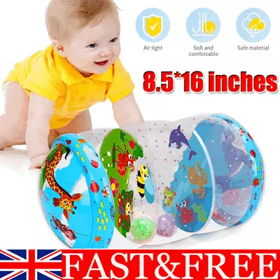 Inflatable Baby Beginner Crawling Roller Toy Crawl Game Early Educational Gifts • £11.89