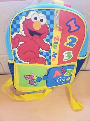 NEW Sesame Street Elmo Toddler 12   Kids' School Backpack The ABC's And 123's • $20