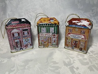 Vintage Christmas Tin Ornaments ~ Tin Box Co Of America - Set Of 3~ SHIPS FREE! • $19.90