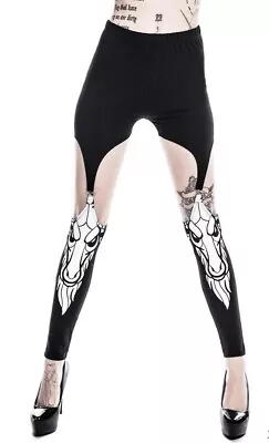 Goth Suspender Leggings Size S • $42