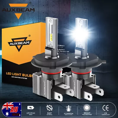 AUXBEAM LED Headlight Bulbs H4 For Toyota Hilux KUN26 Ute 3.0 D-4D 4WD 2006-2015 • $59.99