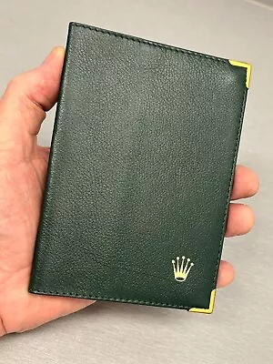 Original Authentic Rolex Green Leather Folding Wallet  For Rolex Watches • $38.50
