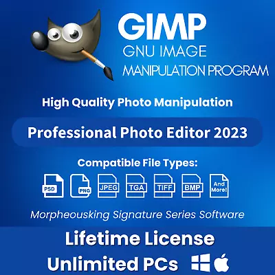 GIMP PRO 2023 Photo Editing Software Suite For Windows & MAC With Bonuses • $19.99
