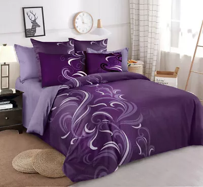$38 • Buy Single/KS/Double/Queen/ King Size Bed Ultra Soft Quilt Cover Set-Purple