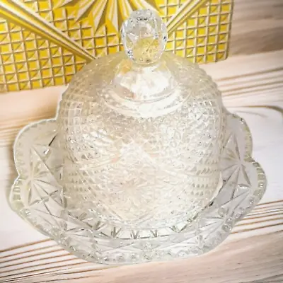 Vtg AVON Clear Glass Butter Dish And 2 Hostess Fragranced Soaps In Box • $13.25