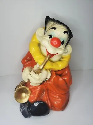 Vintage 1979 Universal Statuary Glenn Richardson #670 Clown Saxophone 12” Tall • $45.99