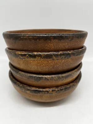 McCoy Pottery Canyon Mesa Stoneware Cereal Bowls #1413 Set Of 4 Vintage MCM • $55