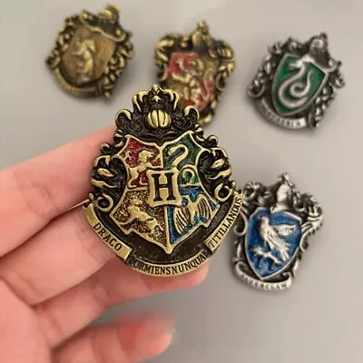 Harry Potter House Badge Pins Gryffindor Hufflepuff Ravenclaw Slytherin Brooch • $29.66