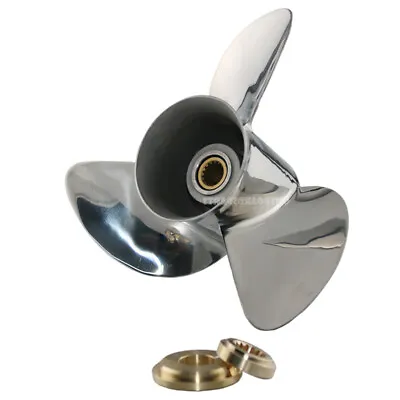 Fit Yamaha 150 175 200-300HP 2/4 Stroke LH 15 Tooth 13 3/4x21 Outboard Propeller • $396.78