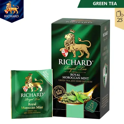 RICHARD Green Tea ROYAL MOROCCAN MINT 25 Tea Bags Made In Russia • $5.99