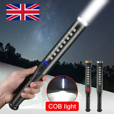 LED Torch Bat Flashlight Bright Emergency Security Lamp Lights Battery UK • £7.35