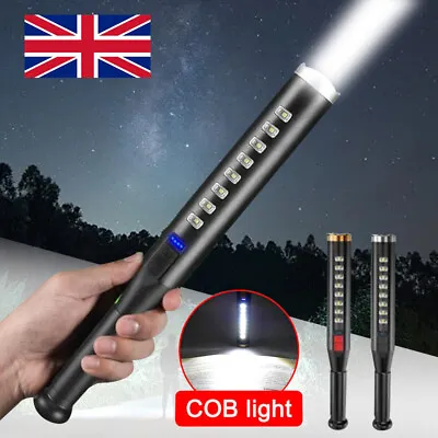 LED Torch Flashlight Bright Emergency Security Lamp Lights Battery • £5.99