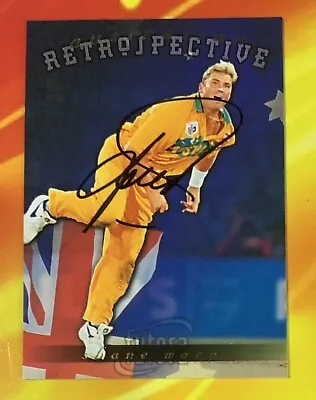 1996 Futera World Cup Cricket Retrospective AR10 Shane Warne Hand Signed. • $250