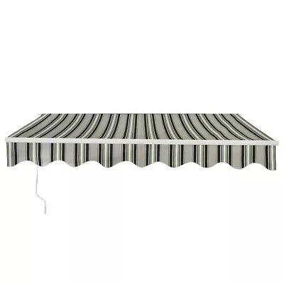 Patio DIY Retractable Manual Outdoor Garden Awning Canopy Sun Shade Shelter • £109.99