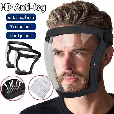 Head Cover Anti-fog Full Face Shield Super Protective Adjustable Safety Mask AU • $12.99