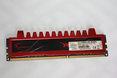 G SKILL Ripjaws Series F3-10666CL9D 4GB DDR PC3-10666 Desktop RAM PC Memory Red • £4.99