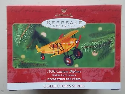 1930 Custom Biplane Kiddie Car Classics Hallmark Keepsake Ornament Die-Cast 2001 • $7.99