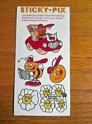 Kelloggs Cereal Trade Card: Sticky-Pix Sticker Sheet 1986 Honey Smacks Unused • £3.99