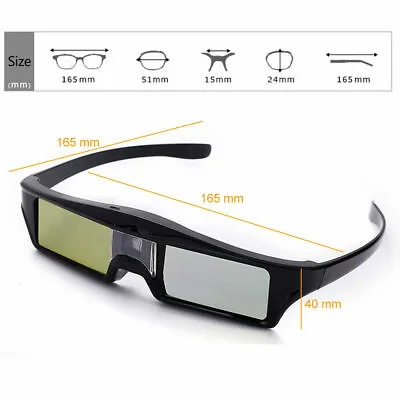 £17.04 • Buy BOBLOV 3D DLP-Link 144Hz Active Shutter Glasses Movie USB For BenQ W1070 W700 BK