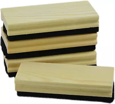 4 Pack Chalkboard Erasers Premium Wool Felt Eraser Dustless Wood Blackboard C... • $15.99