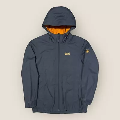 Mens Grey Jack Wolfskin Texapore Hooded Waterproof Jacket - Size 36/38 (M) H389 • £32.99