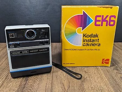 Vintage ~ Kodak EK6 Instant Camera ~ W/ Box~ Tested & Working W/ New Size J Batt • $20