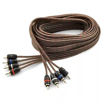 17ft 4-Channel Male To Male OFC Twisted Pair RCA Cable For Car Or Home Audio • $13.80