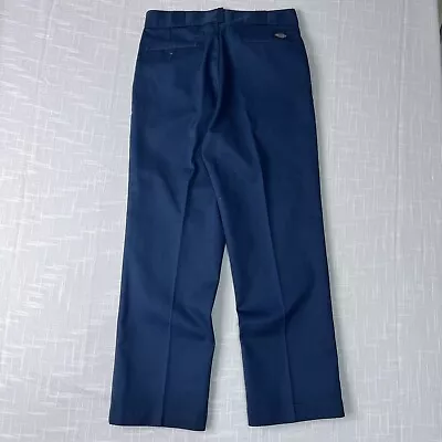 80s Dickies 874 Work Slacks Pants 33x29 Loose Straight USA Skater Talon Zip Vtg • $31.95