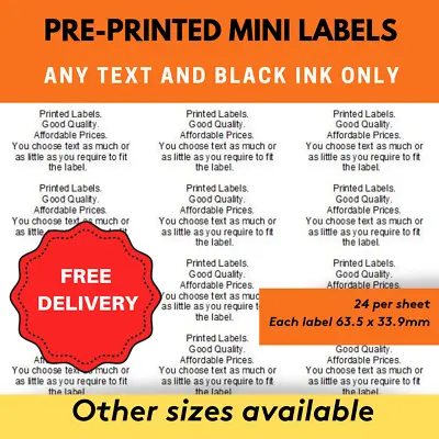 £3.90 • Buy 240+ Personalised Self Adhesive Pre Printed Address Labels