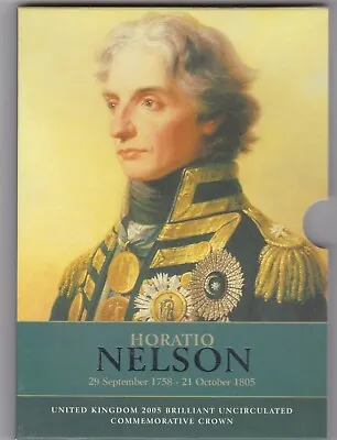 2005 Brilliant Uncirculated Horatio Nelson £5 Coin In Royal Mint Card Pack • £25