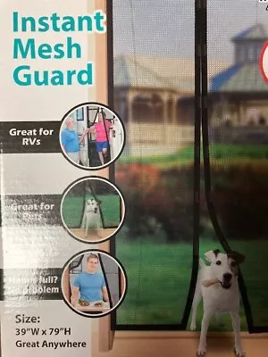 Mosquito Insects Screen Door Curtain Instant Mesh Guard 39-Inch W By 79 Inch H • $14.50