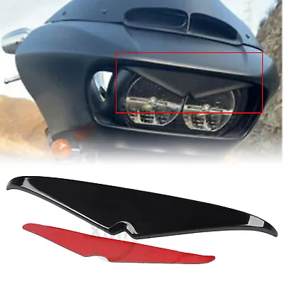 Gloss Black Headlight Mean Mug Bezel For Harley Road Glide FLTRX Ultra FLTRU US • $18.03