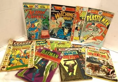 Vintage DC Comics Lot Of 12 Superman Plastic Man Batman 60's 70's • $19.99