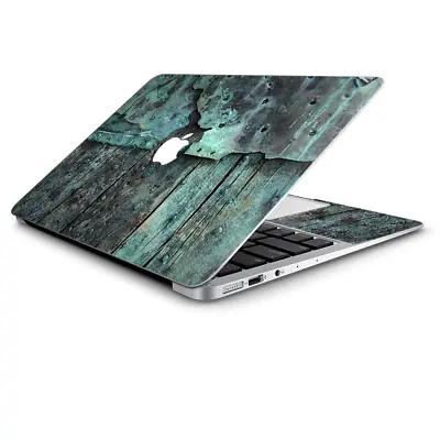 Skin Wrap For Macbook Air 11 Inch Patina Metal And Wood Blue • $14.98