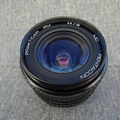 Prakticar PM 28mm F/2.8 MC Pentacon Wide Angle Manual Prime Lens M42 Mount • £15.95