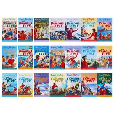 Famous Five Series Collection 21 Books Set By Enid Blyton Five Have Plenty Of Fu • £26.99